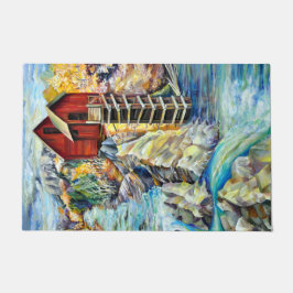 コロラドロッキーマウンテンズリバークリスタルミル ドアマット