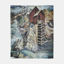 コロラドロッキーマウンテンズリバークリスタルミル フリースブランケット