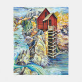 コロラドロッキーマウンテンズリバークリスタルミル フリースブランケット (正面)