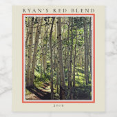 コロラドロッキーマウンテン《植物》アスペン ワインラベル (シングルラベル)