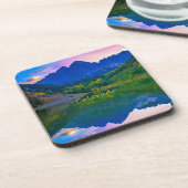 コロラドロッキー山脈と湖 コースター (左側)