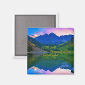 コロラドロッキー山脈と湖 マグネット (正面/裏面)