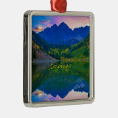 コロラドロッキー山脈と湖 メタルオーナメント (右)
