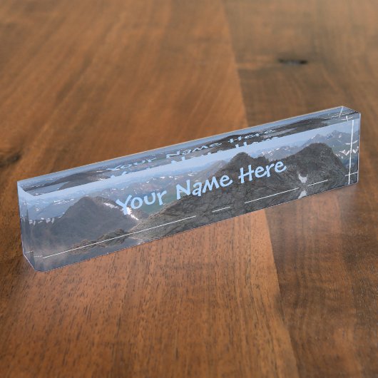 コロラドロッキー山脈ムーンスケープ デスクネームプレート (側面)