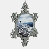 コロラドロッキー山脈 スノーフレークピューターオーナメント (左)