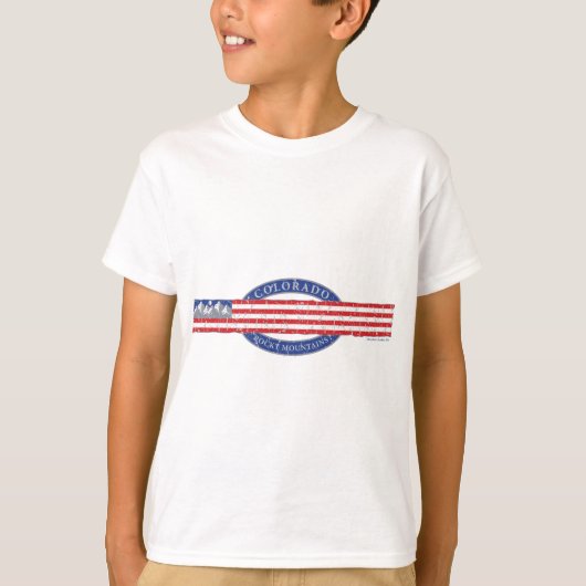 コロラドロッキー州旗 Tシャツ (正面)