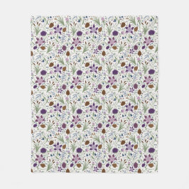 コロラドワイルドフラワーズ，オダマキ（植物），ピネコーン フリースブランケット