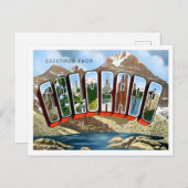 コロラドヴィンテージビッグ・レター葉書 ポストカード (正面/裏面)