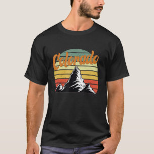 コロラドヴィンテージレトロ4th Of July Mountains山 Tシャツ