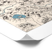 コロラドヴィンテージ写真マップアンティークコロラダン ポスター (角)