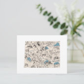 コロラドヴィンテージ写真マップアンティーク州図 ポストカード (スタンド正面)