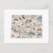 コロラドヴィンテージ写真マップアンティーク州図 ポストカード (正面)