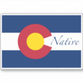 コロラド先住民国旗 シール (正面)