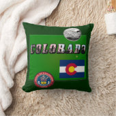 コロラド写真文字、国旗、印章、四半期、地図 クッション (ブランケット)
