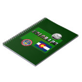 コロラド写真文字、国旗、印章、四半期、地図 ノートブック (左側)