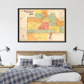 コロラド南西部の地図（1893年） キャンバスプリント (インサイチュ (寝室))
