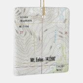 コロラド山フォーティナーの地図 セラミックオーナメント (右)