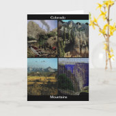 コロラド山脈モザイク写真コラージュ カード (黄色い花)