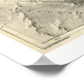 コロラド川の地図1858 ポスター (角)