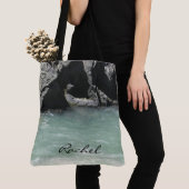 コロラド川花崗岩クリフスグリーン淡い色のトートバッグ トートバッグ (クローズアップ)