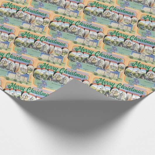 コロラド州からのメリークリスマスヴィンテージ ラッピングペーパー (角)