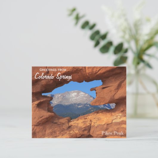 コロラド州からの挨拶春ポストカードパイクス ポストカード (スタンド正面)