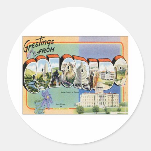 コロラド州からの挨拶 ラウンドシール (正面)