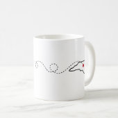 コロラド州からノースカロライナ州へ – ハート2ハート コーヒーマグカップ (正面右)