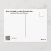コロラド州から雲の上の景色を人に送る ポストカード (裏面)