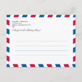 コロラド州とケープコッド航空便が日程を保存 案内ポストカード (裏面)