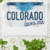 コロラド州にいる人が私を愛している キッチンタオル (折り畳み)