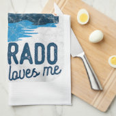 コロラド州にいる人が私を愛している キッチンタオル (四つ折り)