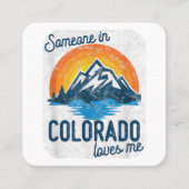 コロラド州にいる人が私を愛している スクエア名刺 (正面)