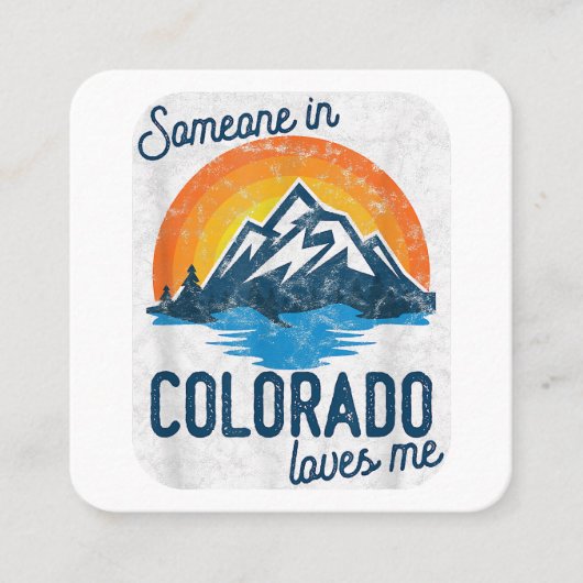 コロラド州にいる人が私を愛している スクエア名刺 (正面)