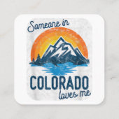 コロラド州にいる人が私を愛している スクエア名刺 (裏面)