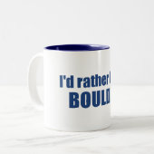 コロラド州に行きたい大きい石 ツートーンマグカップ (正面左)