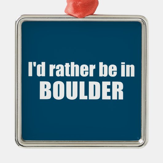 コロラド州に行きたい大きい石 メタルオーナメント (正面)