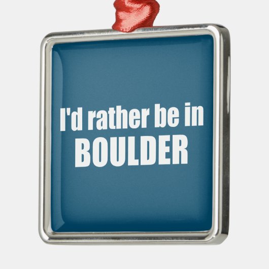 コロラド州に行きたい大きい石 メタルオーナメント (左)
