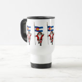 コロラド州のエンサインのあるサンタクロース トラベルマグ (正面左)