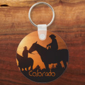 コロラド州のカウボーイズを馬のキーチェーンに キーホルダー (正面)