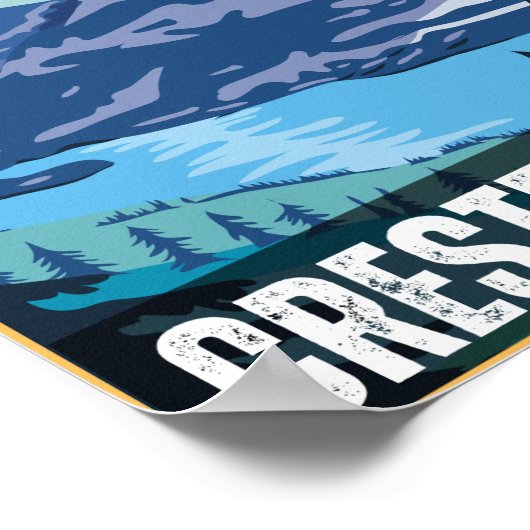 コロラド州のクリステッド・ビュッテのロッキー山脈の贈り物 ポスター (角)