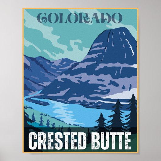 コロラド州のクリステッド・ビュッテのロッキー山脈の贈り物 ポスター (正面)