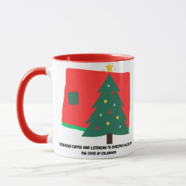 コロラド州のクリスマスミュージックとコーヒー マグカップ
