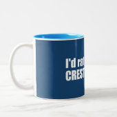 コロラド州のクレステッド・ビュートに行きたい ツートーンマグカップ (左)