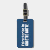 コロラド州のクレステッド・ビュートに行きたい ラゲッジタグ (正面縦)