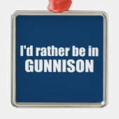 コロラド州のグニソンに行きたいな メタルオーナメント (正面)