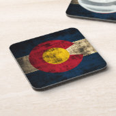 コロラド州のグランジな旗 コースター (左側)