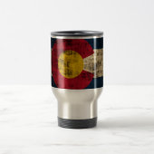 コロラド州のグランジな旗 トラベルマグ (中央)