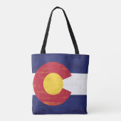 コロラド州のグランジな旗 トートバッグ (裏面)