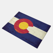 コロラド州のグランジな旗 ドアマット (アングル)